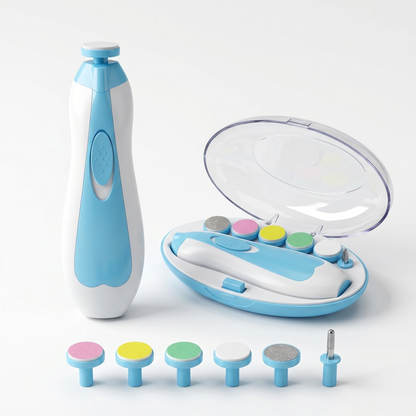 Electric baby nail trimmer with grinding heads for newborn infant and toddler